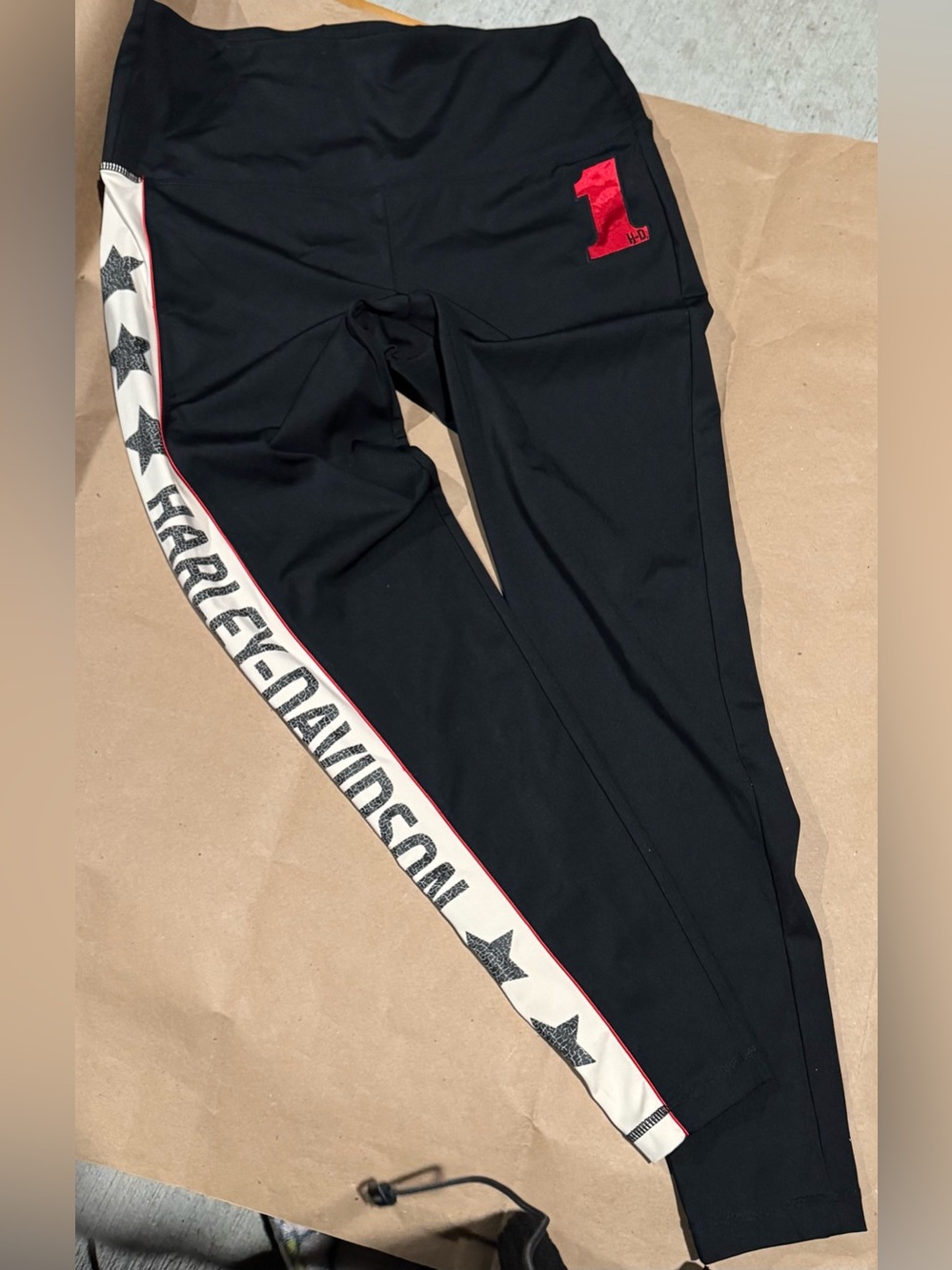 Harley-Davidson Women's Performance Side Star Moto Leggings L NWOT